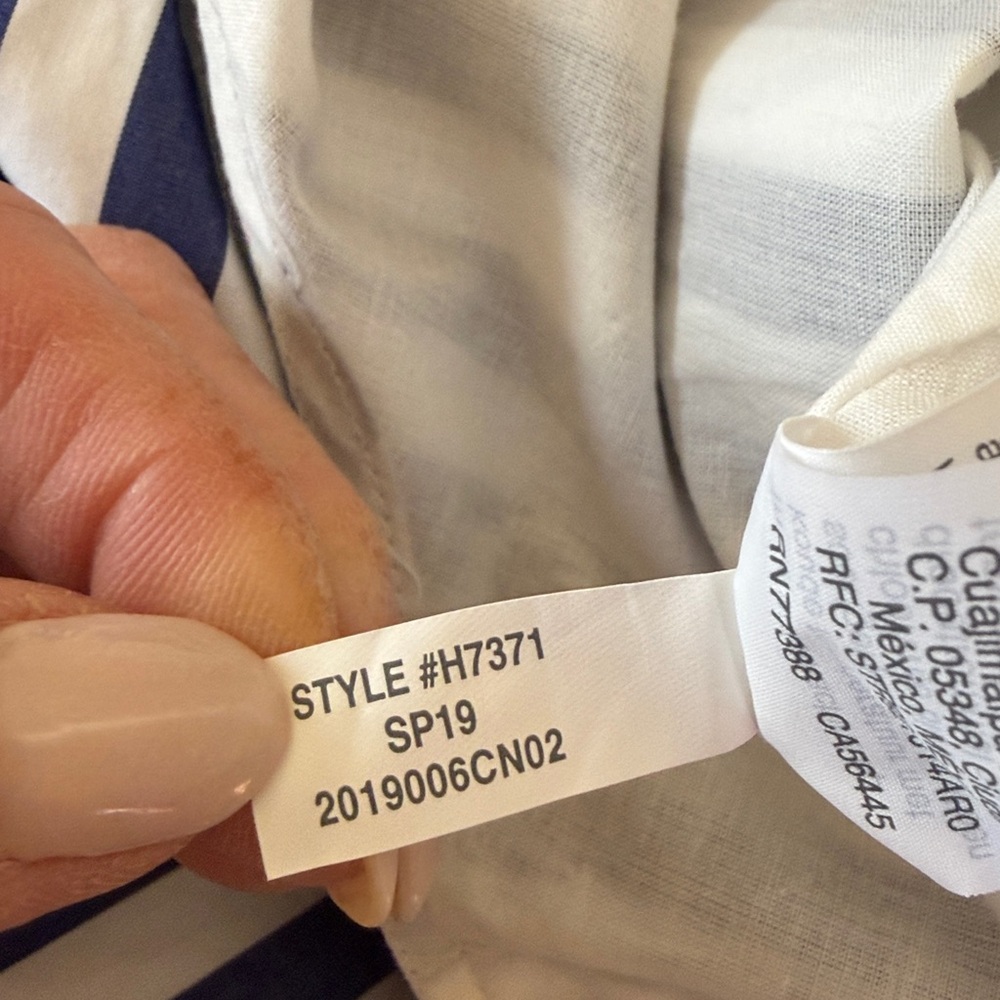 NWT J. Crew Tushar Blue/White Stripe Halter Neck Wide Leg Jumpsuit Size 6 - Picture 14 of 16